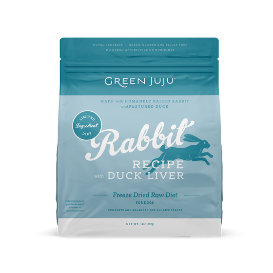 Green Juju - Freeze-Dried Raw Rabbit with Duck Liver Diet