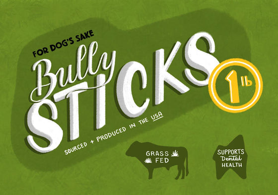 For Dog Sake Odor Free  Bully Sticks Jumbo 6''