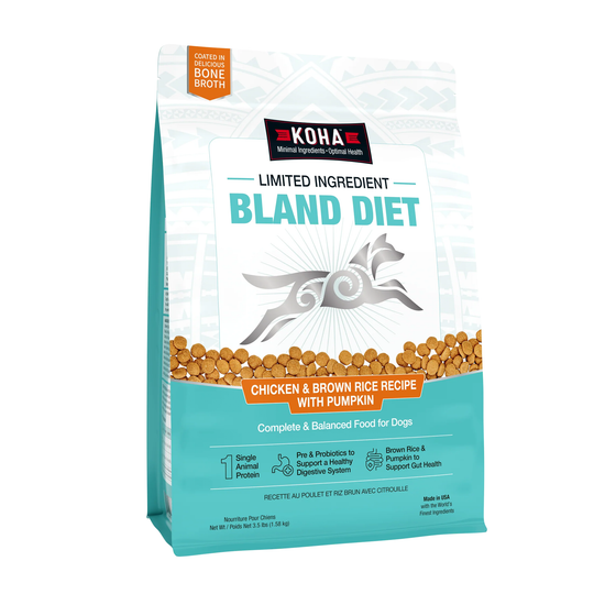 Koha Limited Ingredient Bland diet Chicken & Rice for Dogs.