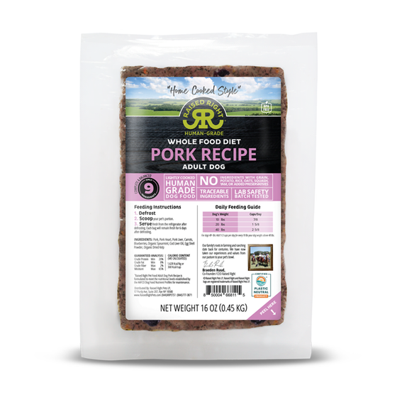 Raised Right Original Pork Adult Dog Food