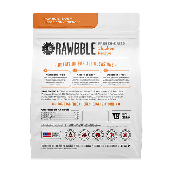 Rawbble Freeze-Dried Chicken for Dogs