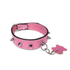 European Leather Studded Cone Collar - Small