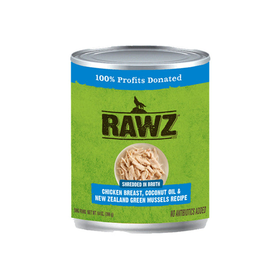 RAWZ Shredded Chicken Breast, Coconut Oil & New Zealand Green Mussels
