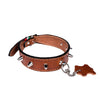 European Leather Studded Cone Collar - Small