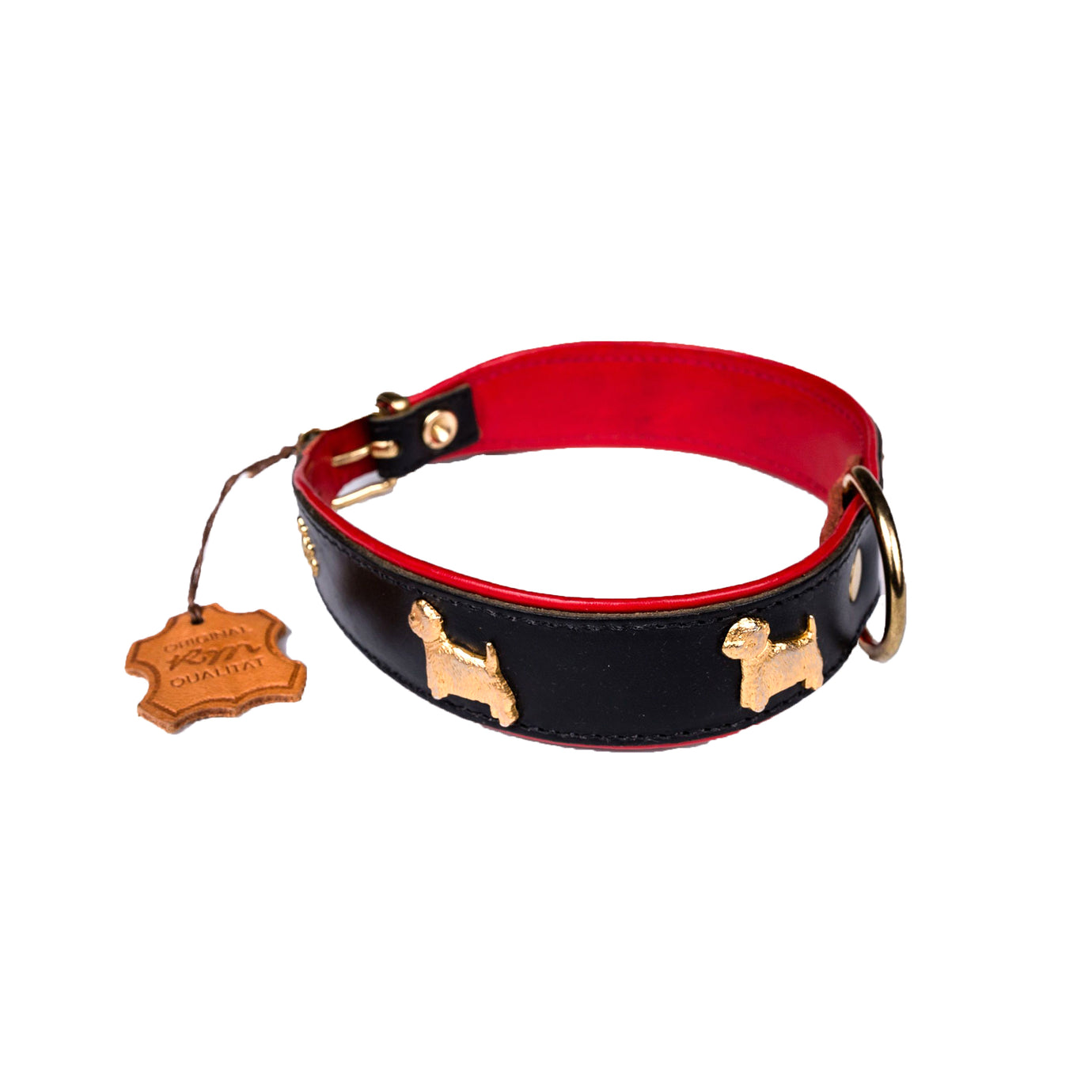 Westie Brass Collar Double Lined For Dog s Sake