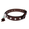 Italian Leather Studded Collar - Large