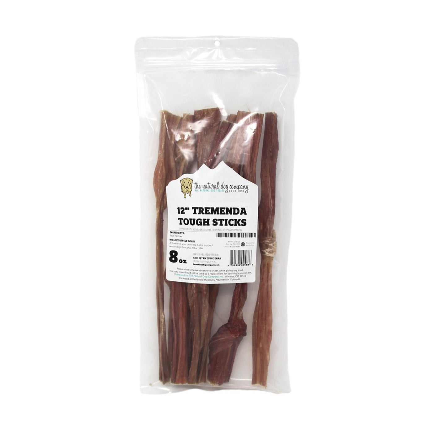 12 Tremenda Chewy Bully Sticks - Natural Beef Dog Treats - Fresh Esophagus & Bladder Sticks
