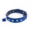 Italian Leather Studded Collar - Large