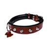 European Padded Leather Collar with Studs