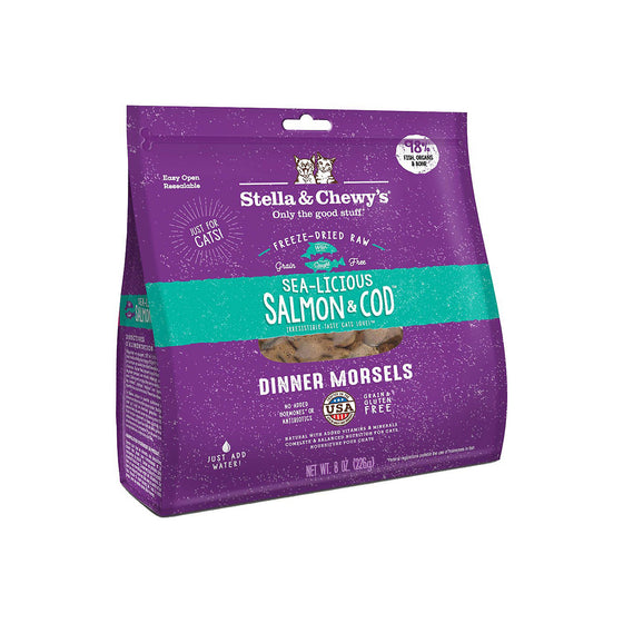 Stella & Chewy's - Sea-licious Salmon & Cod Freeze-Dried Dinner Morsels Cat Food