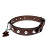 European Leather Studded Collar - Small