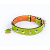 Italian Leather Studded Collar - Large