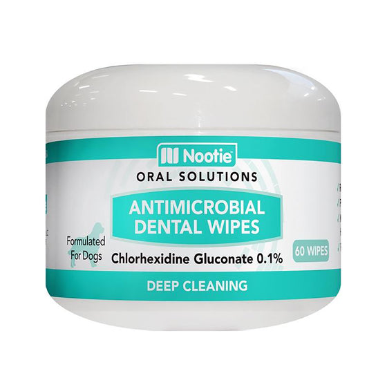 Nootie Antimicrobial Dental Wipes for Dogs