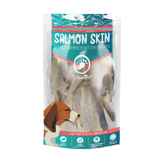 TickledPet Salmon Skin Chews