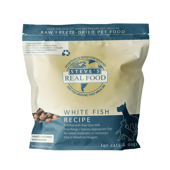 Steve s Real Food Freeze Dried White Fish Formula for Dogs and